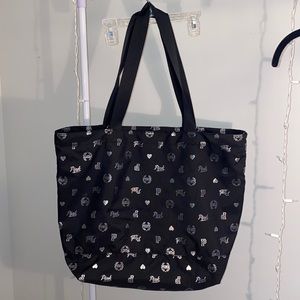 Victoria secret large black tote bag